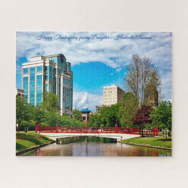 Huntsville Alabama Happy Thanksgiving Daughter Jigsaw Puzzle (Horizontal)