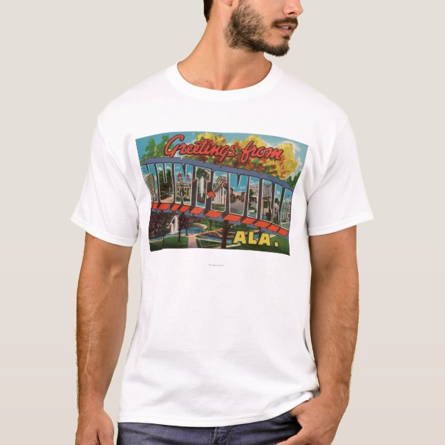 Huntsville, Alabama - Large Letter Scenes T-Shirt (Front)