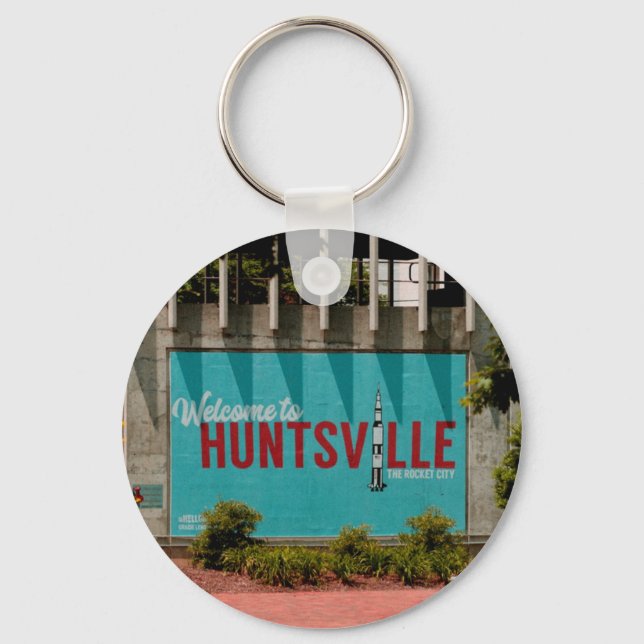 Huntsville Alabama Rocket City Key Ring (Front)