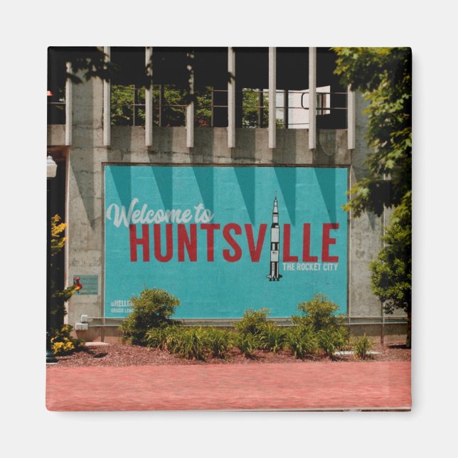 Huntsville Alabama Rocket City Magnet (Front)