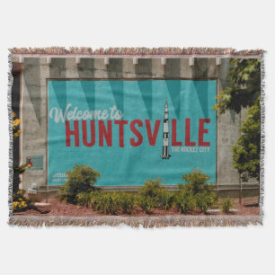 Huntsville Alabama Rocket City Throw Blanket