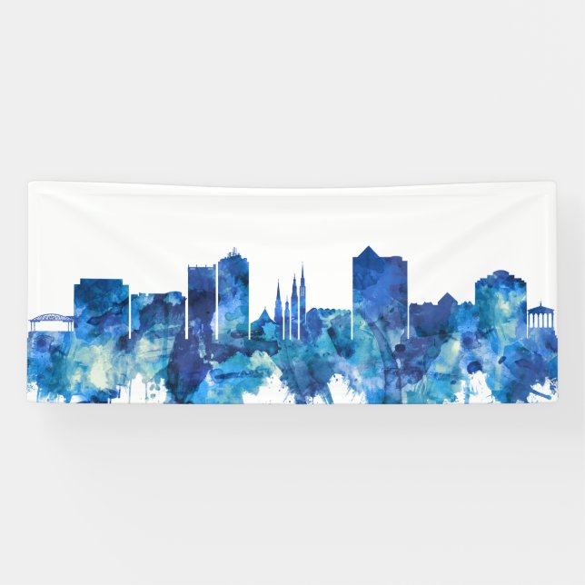 Huntsville Alabama Skyline Blue Banner (Horizontal)