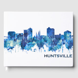 Huntsville Alabama Skyline Blue Guest Book