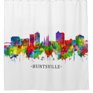 Huntsville Alabama Skyline Shower Curtain