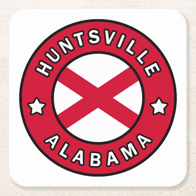 Huntsville Alabama Square Paper Coaster (Front)