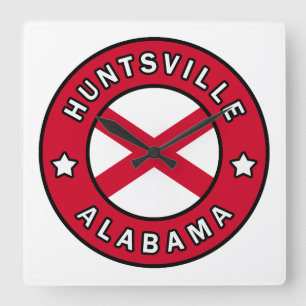 Huntsville Alabama Square Wall Clock