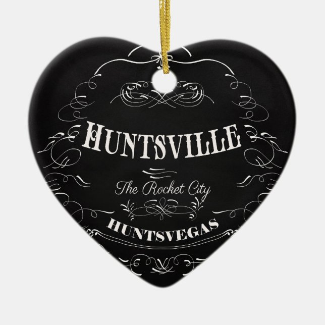 Huntsville Alabama - The Rocket City Ceramic Tree Decoration (Front)