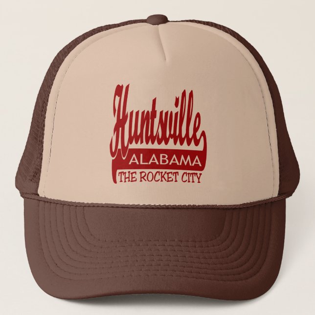 Huntsville, Alabama The Rocket City Trucker Hat (Front)
