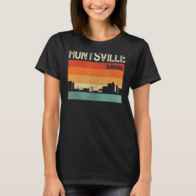 Huntsville Alabama Town Skyline T-Shirt (Front)