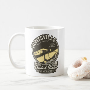 HUNTSVILLE CITY ALABAMA - ROCKET SPACESHIP COFFEE MUG