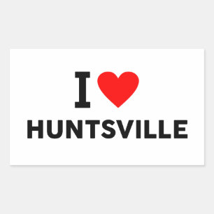Huntsville United States america USA love city hea Rectangular Sticker