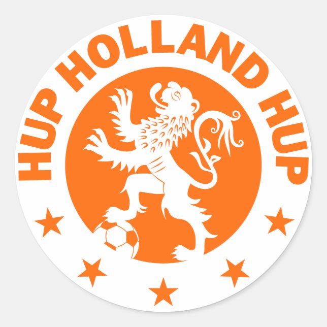 Hup Holland - Editable Background colour Classic Round Sticker (Front)