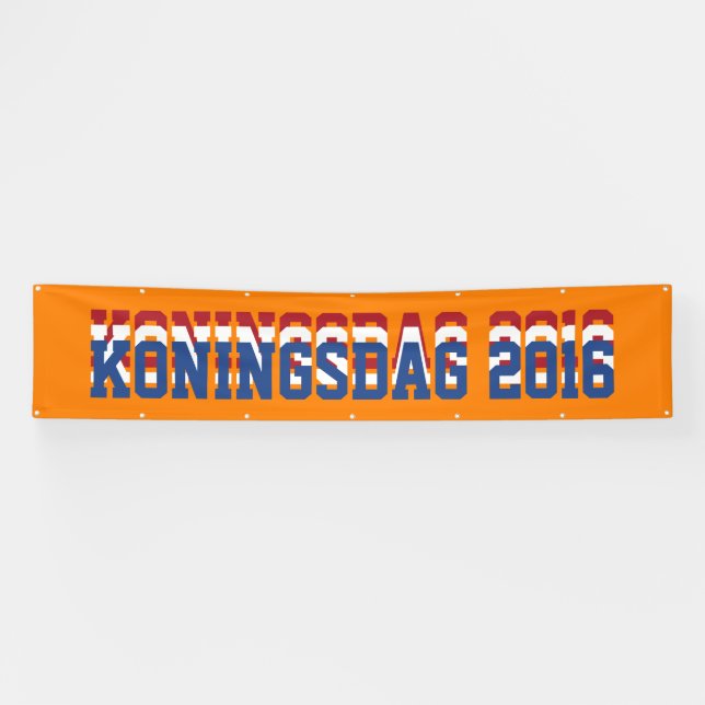 Hup Holland Hup, Netherlands Dutch Koningsdag 2016 Banner (Horizontal)