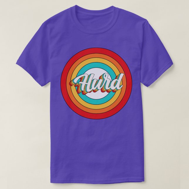 Hurd Name Shirt Vintage Hurd Circle (Design Front)