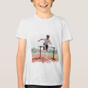 hurdle boy Tri-Blend shirt