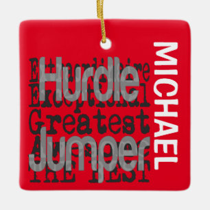 Hurdle Jumper Extraordinaire CUSTOM Ceramic Ornament