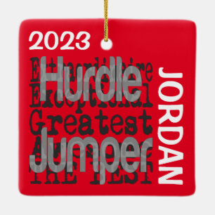 Hurdle Jumper Extraordinaire CUSTOM Ceramic Ornament