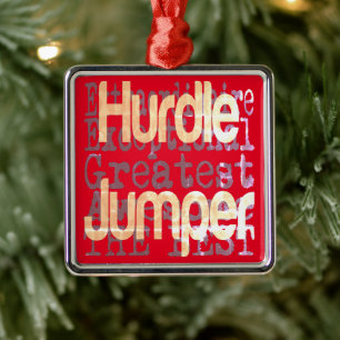 Hurdle Jumper Extraordinaire Metal Tree Decoration