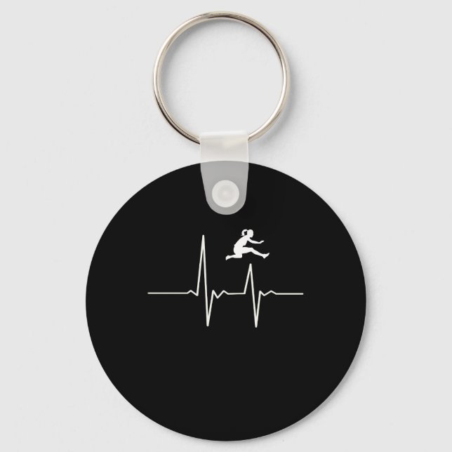 Hurdler Heartbeat Key Ring (Front)