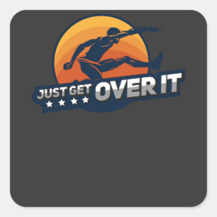 Hurdler Hurdling Sport Gift Square Sticker