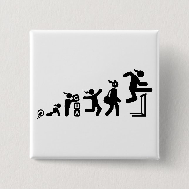 Hurdles 15 Cm Square Badge (Front)