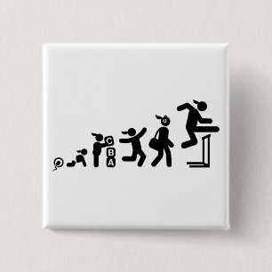 Hurdles 15 Cm Square Badge