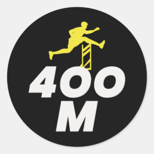 Hurdles Hurdling Hurdler Running Runner Athletes Classic Round Sticker