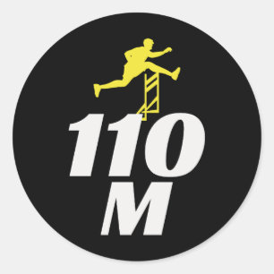 Hurdles Hurdling Hurdler Running Runner Athletes Classic Round Sticker