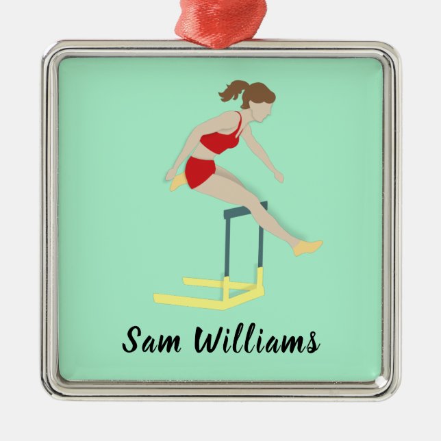 Hurdles Metal Tree Decoration (Front)