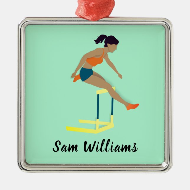 Hurdles Metal Tree Decoration (Front)