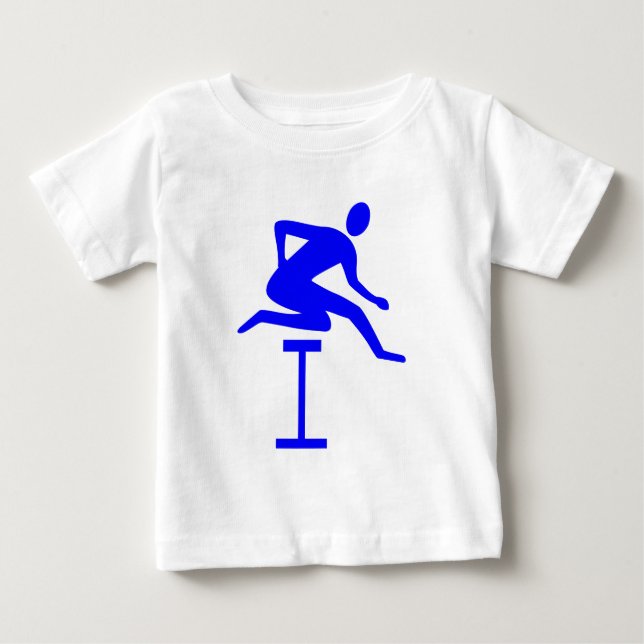 Hurdling - Blue Baby T-Shirt (Front)