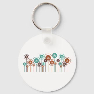 Hurdling Daisies Key Ring