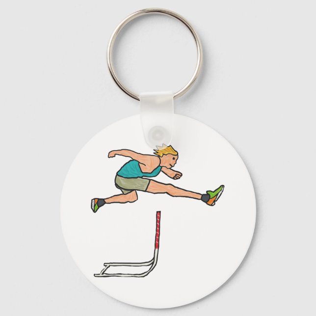 Hurdling Hurdles Key Ring (Front)