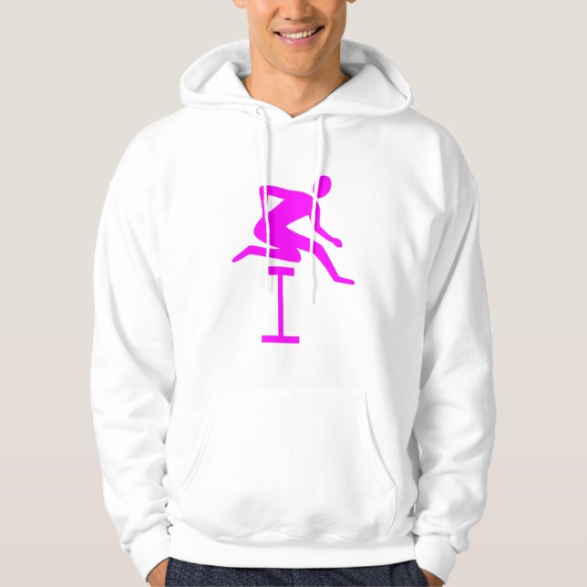 Hurdling - Magenta Hoodie (Front)