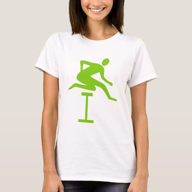 Hurdling - Martian Green T-Shirt (Front)