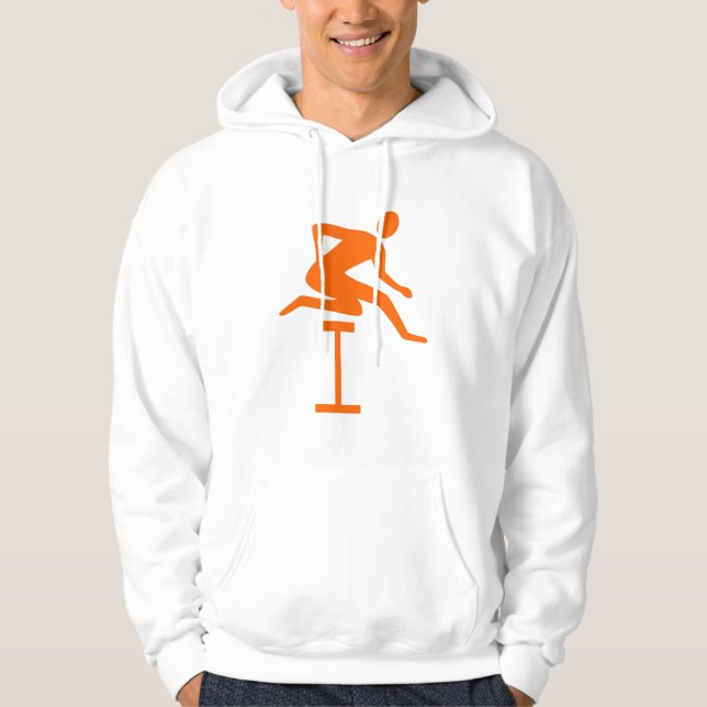 Hurdling - Orange Hoodie (Front)
