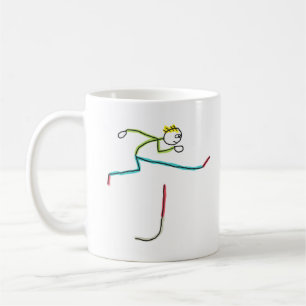 Hurdling Stickman Coffee Mug