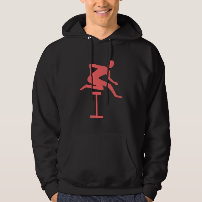 Hurdling - Tropical Pink Hoodie (Front)