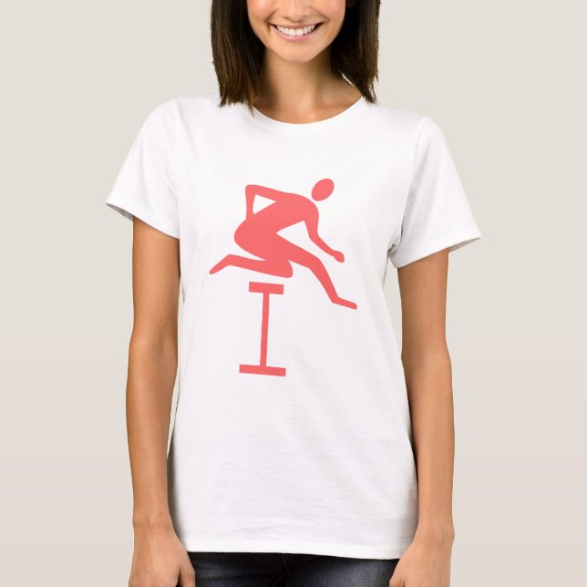 Hurdling - Tropical Pink T-Shirt (Front)