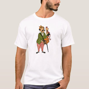Hurdy Gurdy Man with Monkey and Accordion T-Shirt