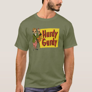 Hurdy Gurdy Man with Monkey and Accordion T-Shirt