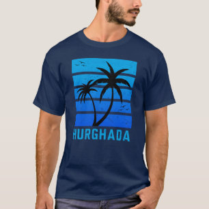 Hurghada Distressed Vintage Blue Sunset T-Shirt