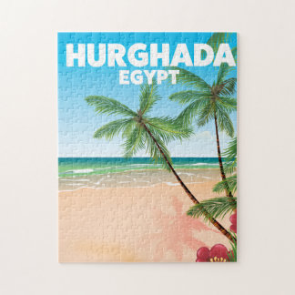 Hurghada Egypt travel poster Jigsaw Puzzle