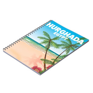Hurghada Egypt travel poster Notebook