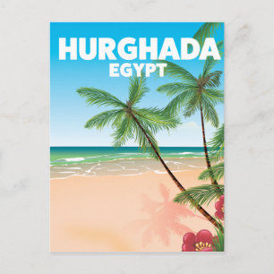 Hurghada Egypt travel poster Postcard