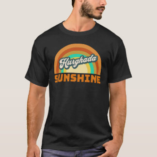 Hurghada Sunshine Retro Men's Black T-Shirt