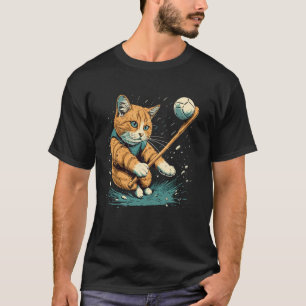 Hurler Cat on Hurling T-Shirt