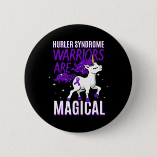 Hurler Syndrome Warrior Awareness Unicorn Mps-ih P 6 Cm Round Badge