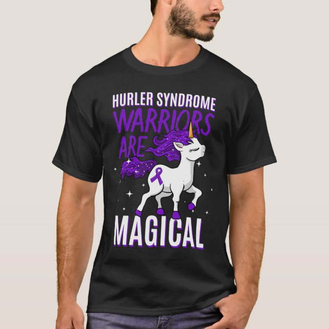 Hurler Syndrome Warrior Awareness Unicorn Mps-ih P T-Shirt (Front)