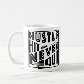 Hurling Hustle Hit & Never Quit, GAA Gaelic Games Coffee Mug